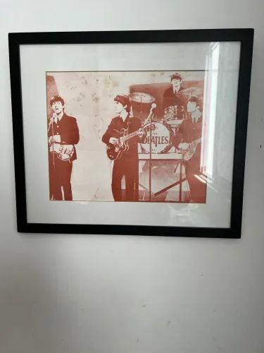 Quadro com foto dos Beatles