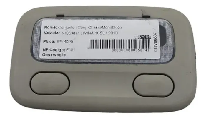 Lanterna De Teto Nissan Livina Sl 1.6 2010