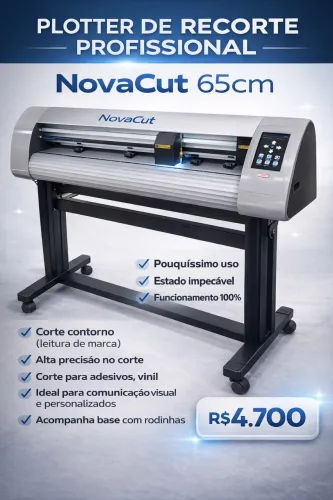 Plotter de Recorte NovaCut 65cm Semi Nova + Corte Contorno