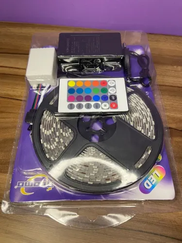 FITA LED RGB 5M COM CONTROLE SEM FIO