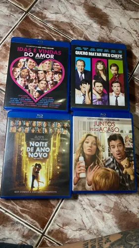 4 blu ray - indas e vindas do amor - juntos pelo acaso - quero matar meu chefe -