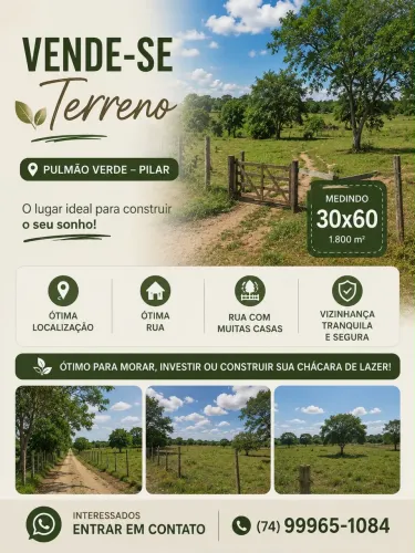 Terreno para chácara no Pulmão Verde
