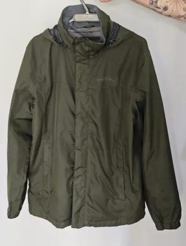 Jaqueta corta vento masculina verde S
