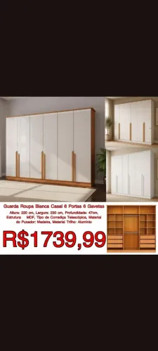 Guarda Roupa Bianca Casal 2.30