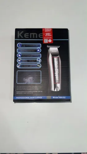 Máquina Kemei Profissional + Aparador de Cabelo e Barba | Nova