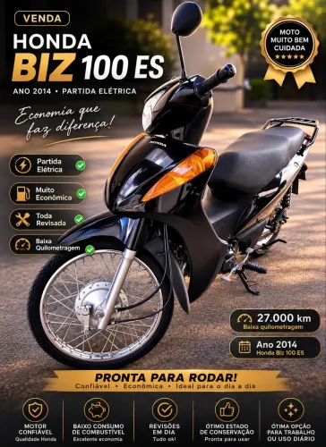 HONDA BIZ 100 ES 2014 | PARTIDA ELÉTRICA