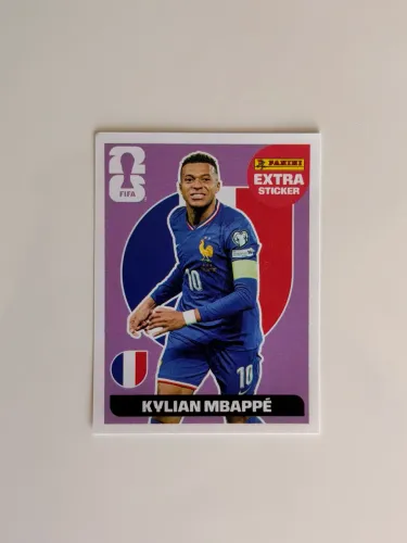 Figurinha Mbappé Roxa extra sticker