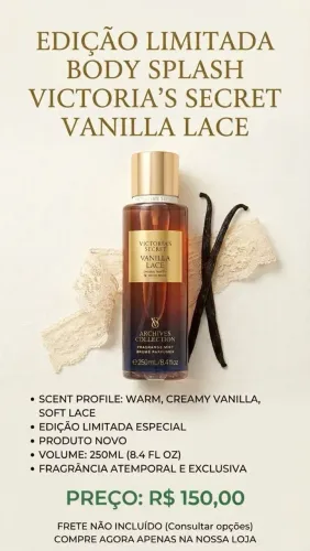 BODY SPLASH VICTORIA'S SECRET VANILLA LACE EDIÇÃO LIMITADA