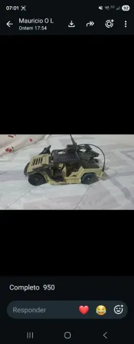 G I joe  Hummer estrela COMPLETO raridade 
