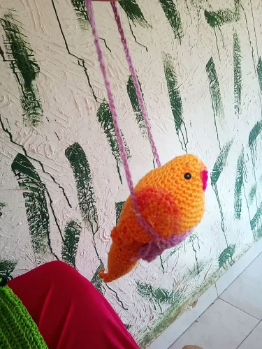 Periquito balanço amigurumi