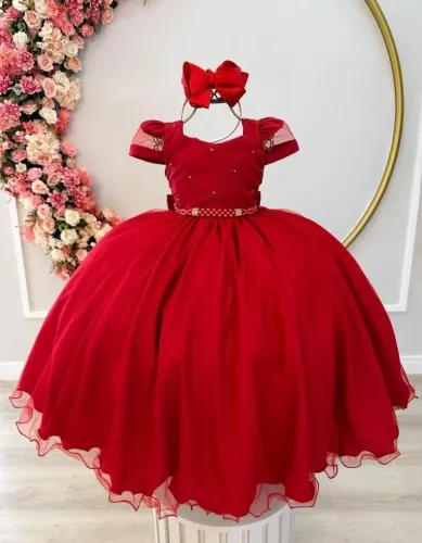 Vestido Vermelho de Formatura - 6 anos - Usado só 1 vez