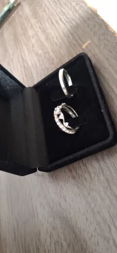 Vendo par de alianças prata 925