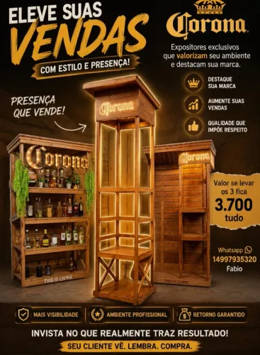 Expositor da corona madeira