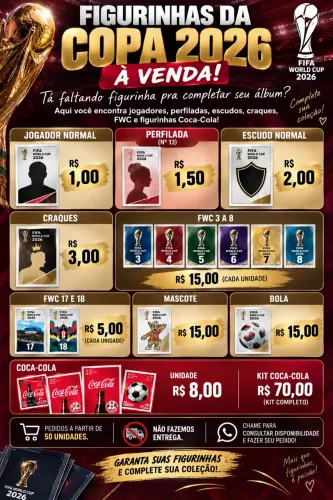 Figurinhas apartir de 1 real!!!