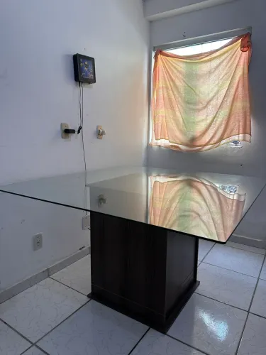 Mesa 8 lugares vidro temperado