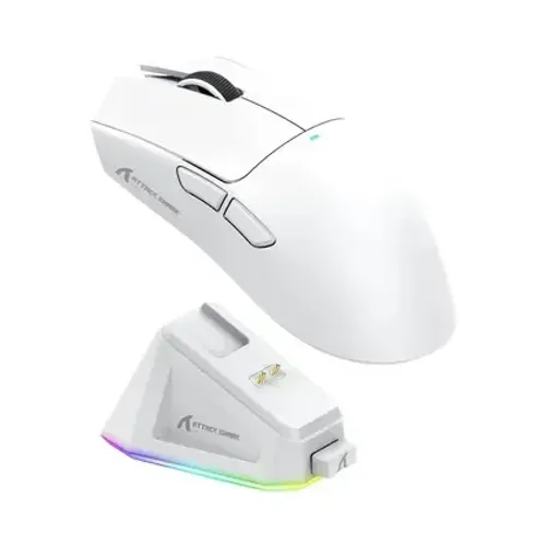Mouse Gamer Sem Fio RGB Attack Shark X11 Tri-Mode PAW3311 Com Dock