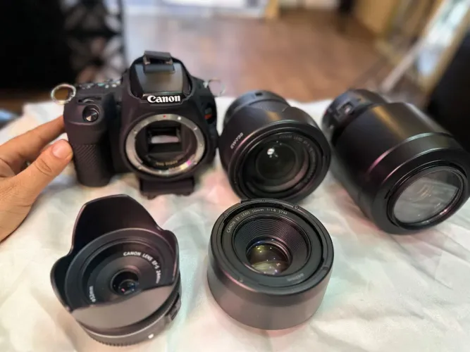 Canon SL3 nova zero+carregador+bateria