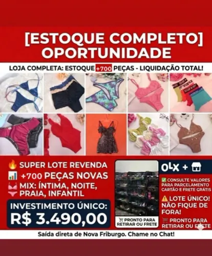 Atacado lingerie | LIQUIDAÇÃO Total 