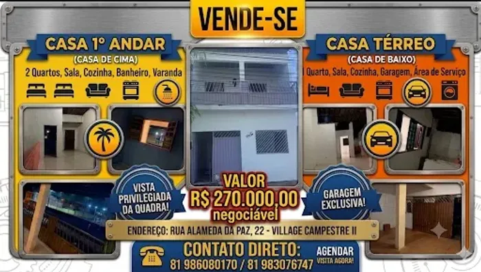 VENDE-SE - CASA NO VILLAGE CAMPESTRE II