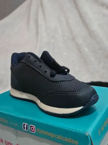 Tênis Infantil Escolar Masculino Marinho Jogging Kidstep