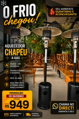 Aquecedor a gás tipo chapéu 