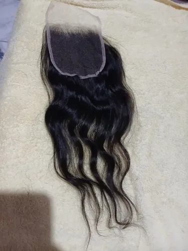Top closure cabelo humano ondulado 4x4 , 42 CM