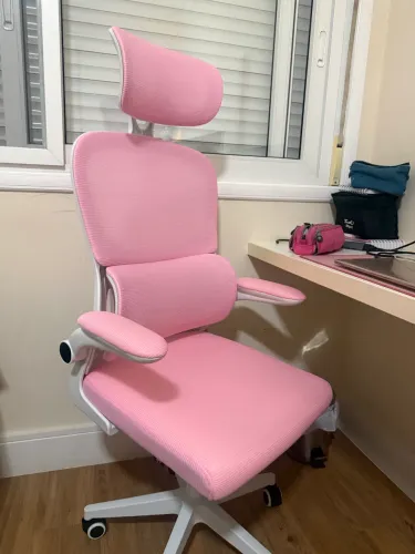 Cadeira ergonômica escritório linda rosa philion fly home office