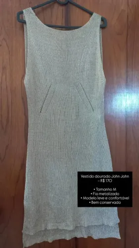 Vestido dourado John John