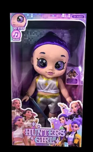 boneca hunters girl kpop roxa musical - guerreiras do KPOP