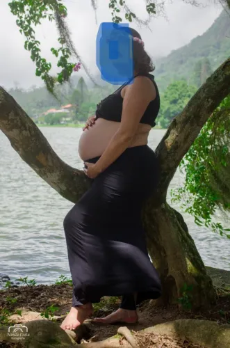 Saia Longa Sereia Preta Em Malha Confortável