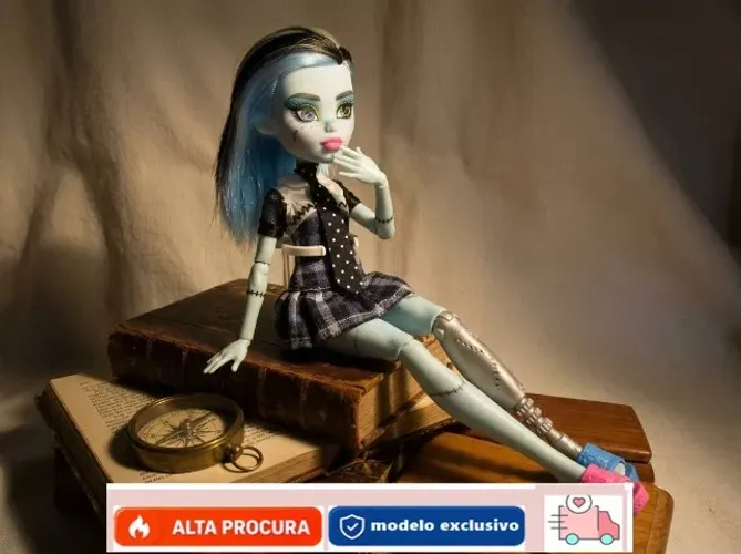 vestido clássico G1 frankie para boneca G3 monster high