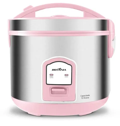 Panela de Arroz Elétrica Rosa Britânia 10 Xícaras 
