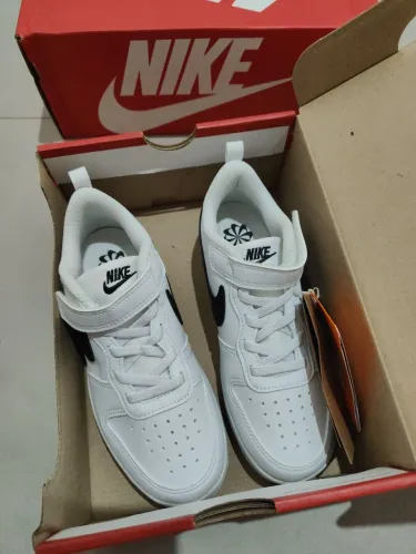 Tênis Nike infantil branco court borough low recraft