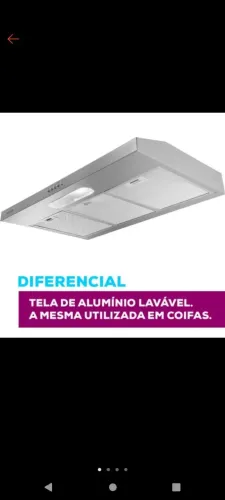 Depurador slim sugar 80cm 3 velocidades prata