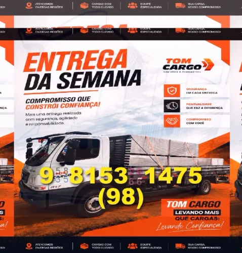 Frete em São Luís! transporte seguro e rápido, faça sua mudança já!