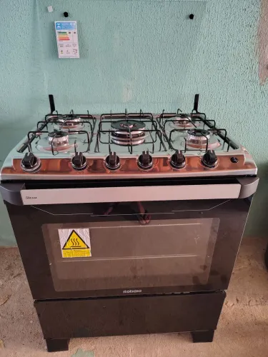 Fogão 5 bocas Itatiaia Drean inox automático