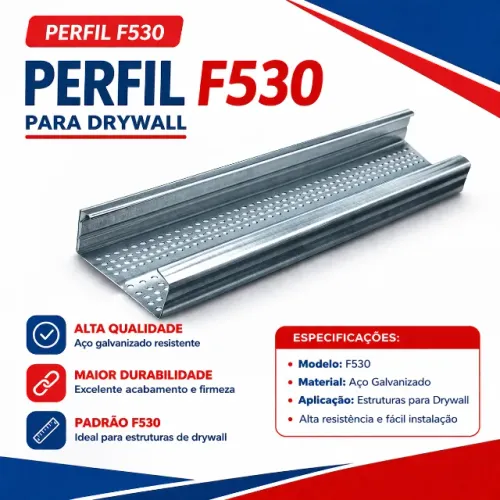 PERFIL F530/ CANALETA 3 METROS 