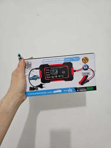 Carregador De Bateria Inteligente 12v 6a Carro Moto Com Funçao Reparo