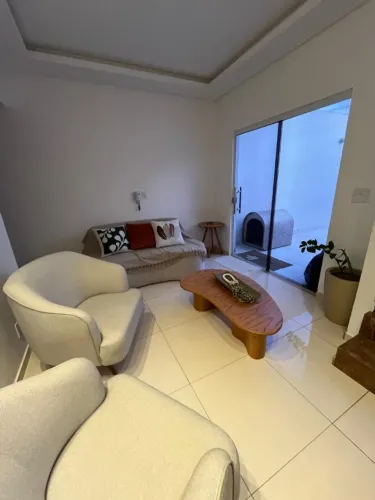 SOFÁ ORGÂNICO EM LINHO + 2 POLTRONAS EM LINHO E MADEIRA
