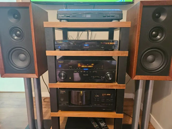 Som Pioneer completo stereo e hometheater- receiver caixas cd bd toca discos