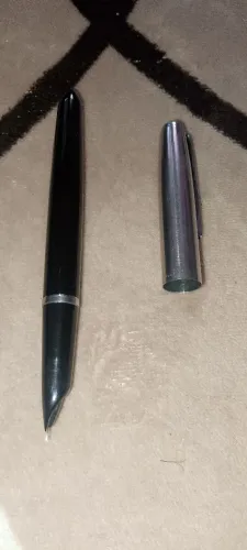 Caneta Tinteiro Vintage Parker "21" Preta (Anos 50) - Fabricada nos EUA 
