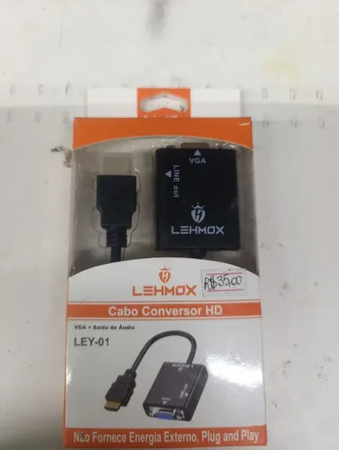 Cabo conversor hd vga+saída de áudio
