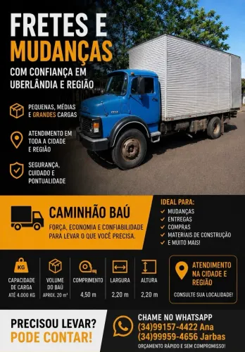 Fretes e Mudanças em Uberlândia e região