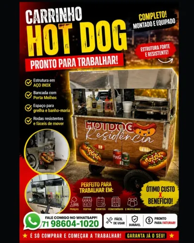 Carinho de Hot Dog