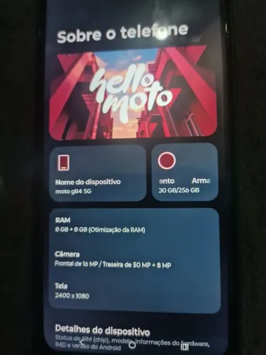 Vendo ou troco moto g84 5g 256 GB 16 GB de ram 750 reais ou troco por iPhone 11 de 128 GB