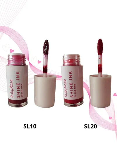 Kit com 2 Lip tint Shine Ink Ruby Rose Novo e lacrado. Linha rosa