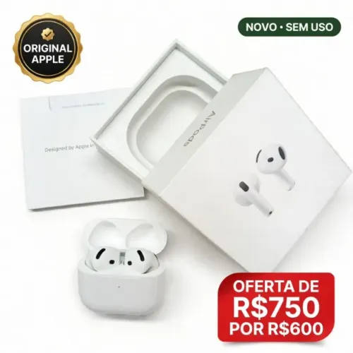 AirPods 4 Original Apple MXP63LL/A A3050 - Novo Sem Uso