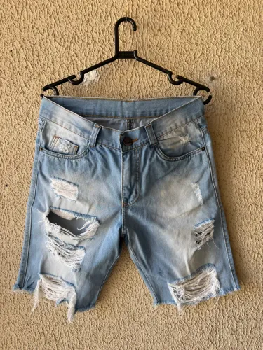 Bermuda jeans azul 38