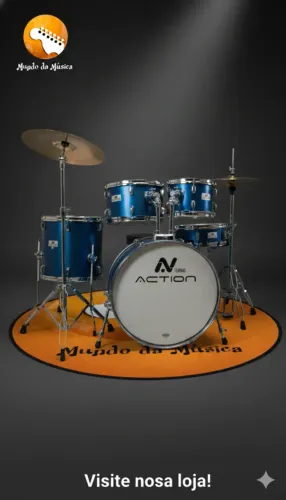 Bateria Turbo Action 20 Completa - Bluejeans - Profissional