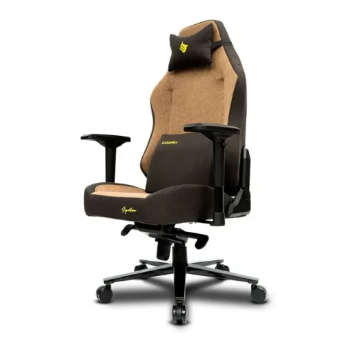 Cadeira Gamer Pichau Nova Signature Caramel, Espuma Moldada, Braco 4D, Marrom
